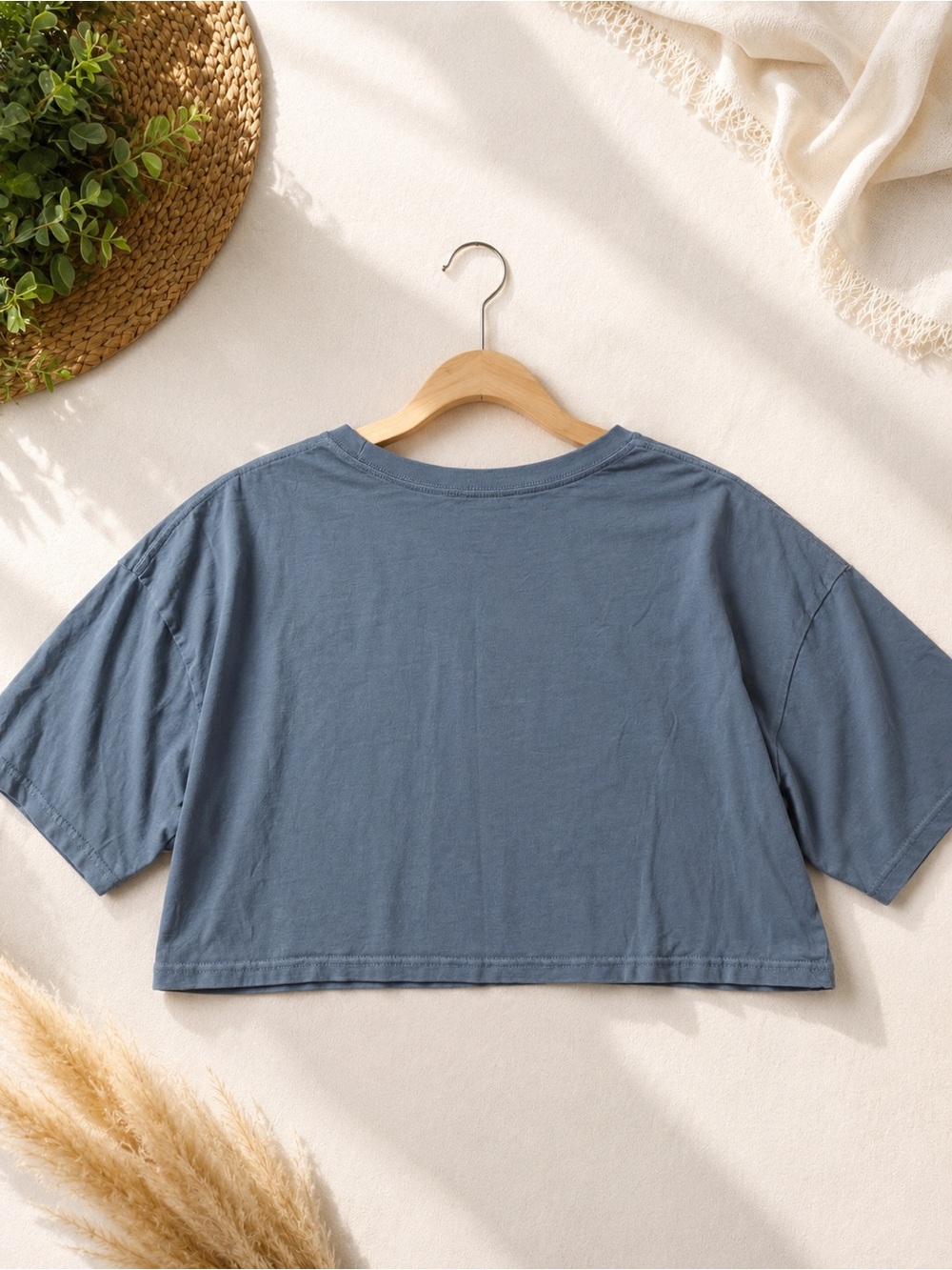Hurley Logo Tee in Slate Blue with White Print - Picture 2 of 3